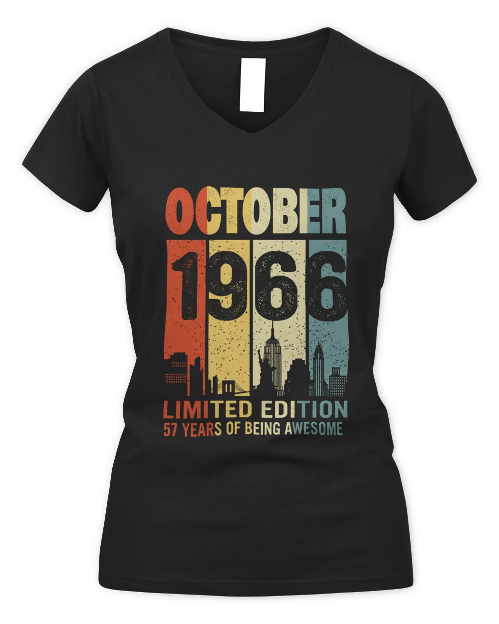 OCT 1966 LE Women's V-Neck T-Shirt black s