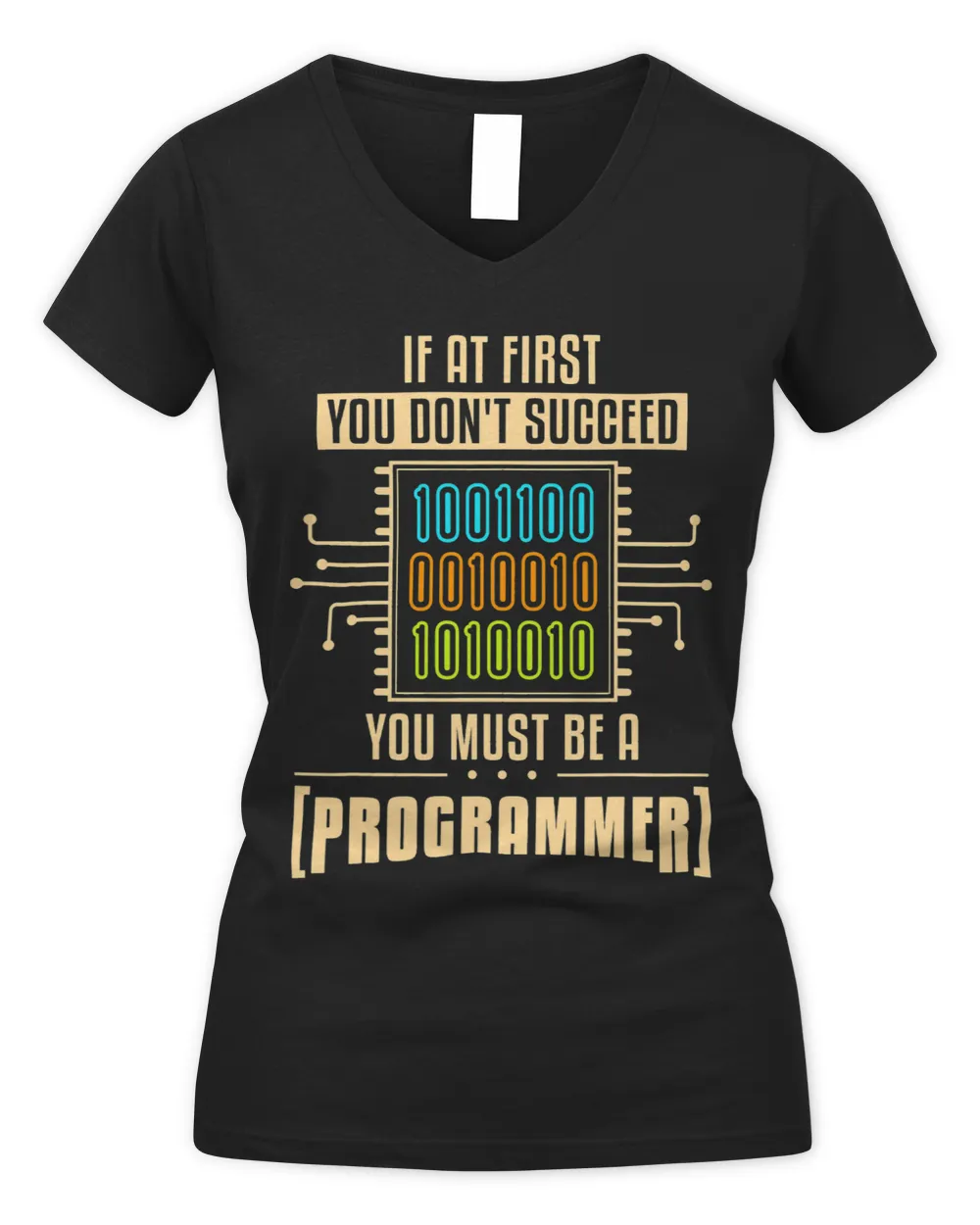Program Developer Software Engineer Programmer Nerd Computer 21 Women's V-Neck T-Shirt black s