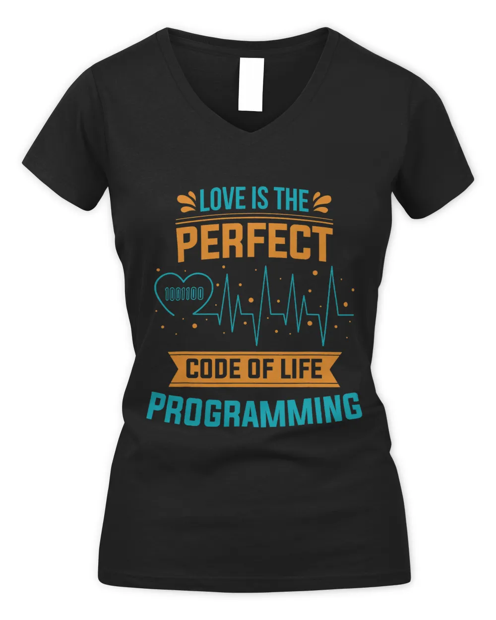 Program Developer Software Engineer Programmer Nerd Computer Women's V-Neck T-Shirt black s