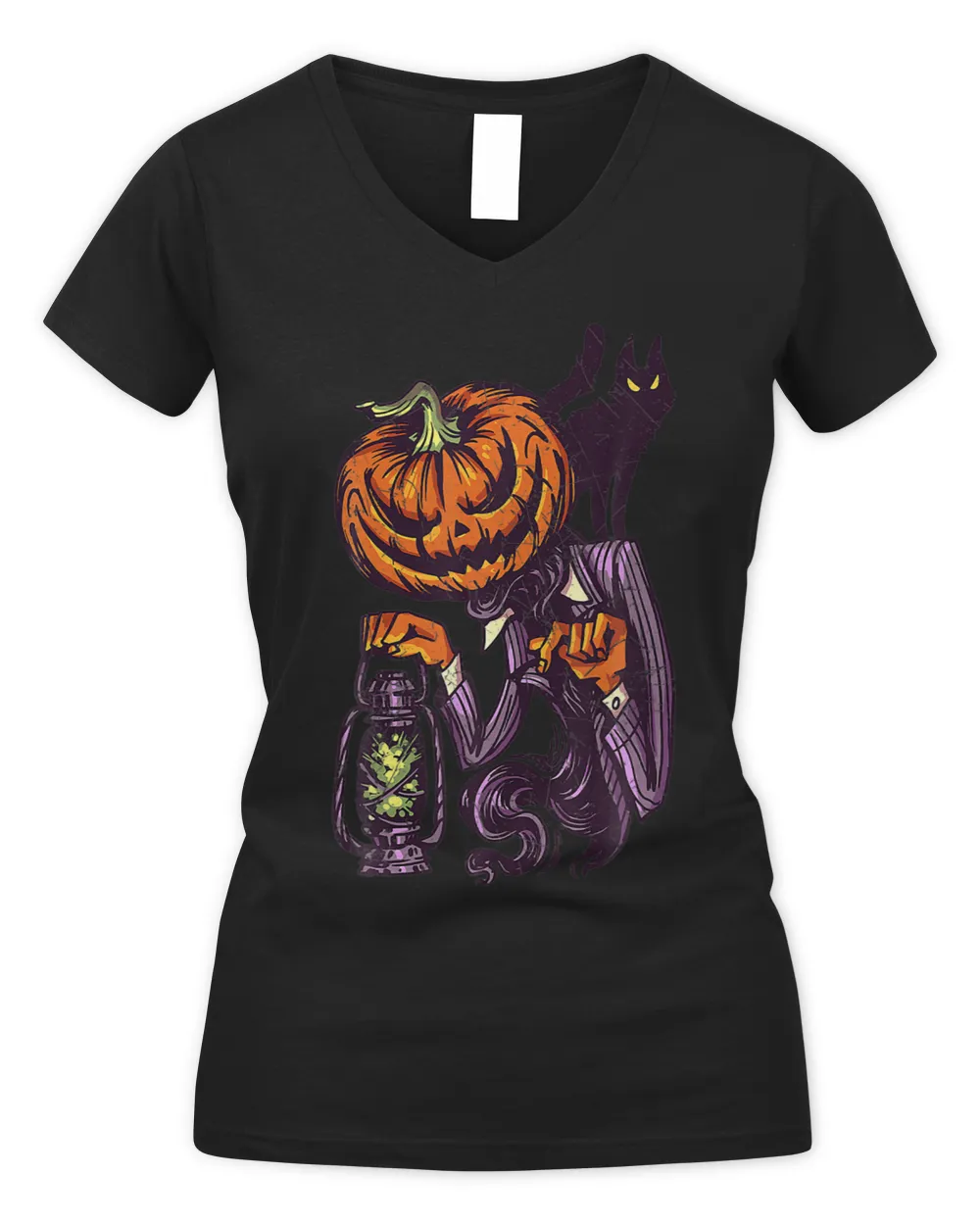 Black Cat And Pumpkin Scary Halloween Fall Season