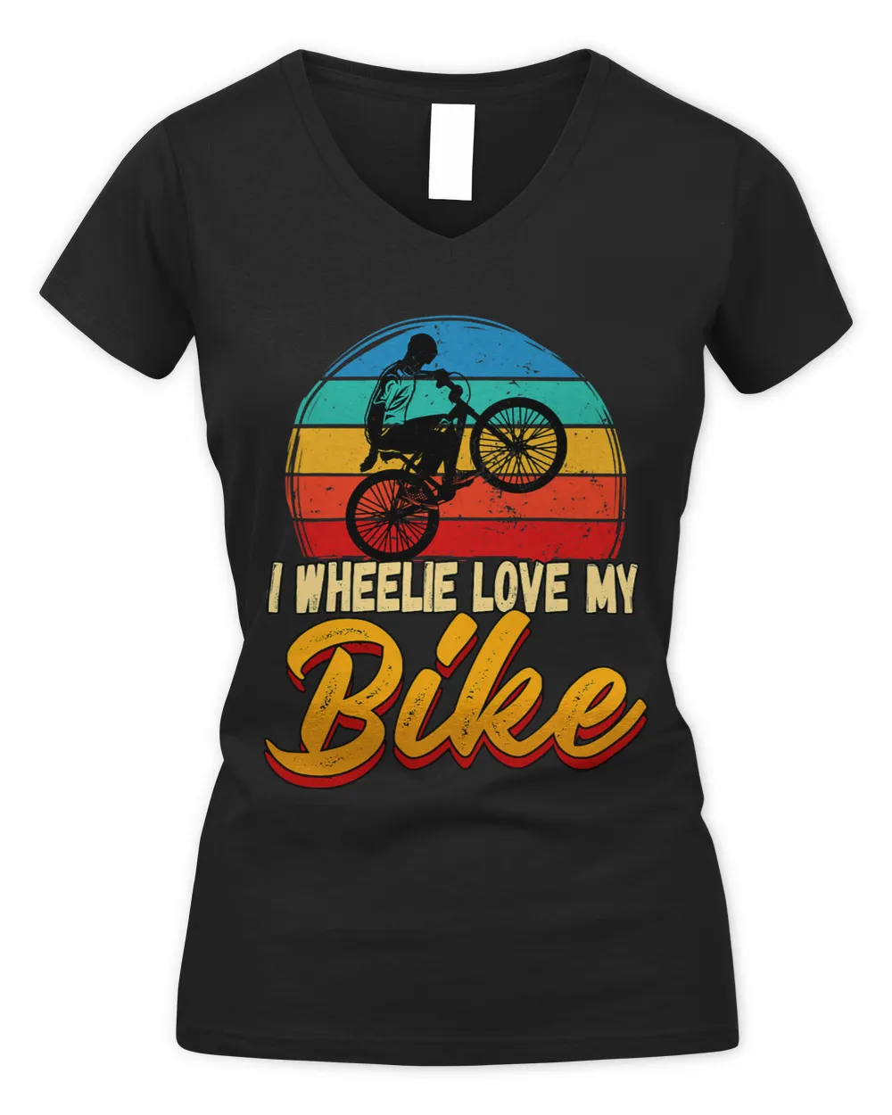 Mens I Wheelie Love My Bike Silhouette Biker Cyclists