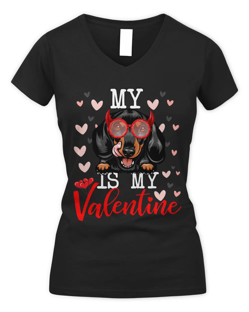 Wiener My Dachshund Is My Valentine Paw Dog Puppy Lover 1 Dachshund Doxie
