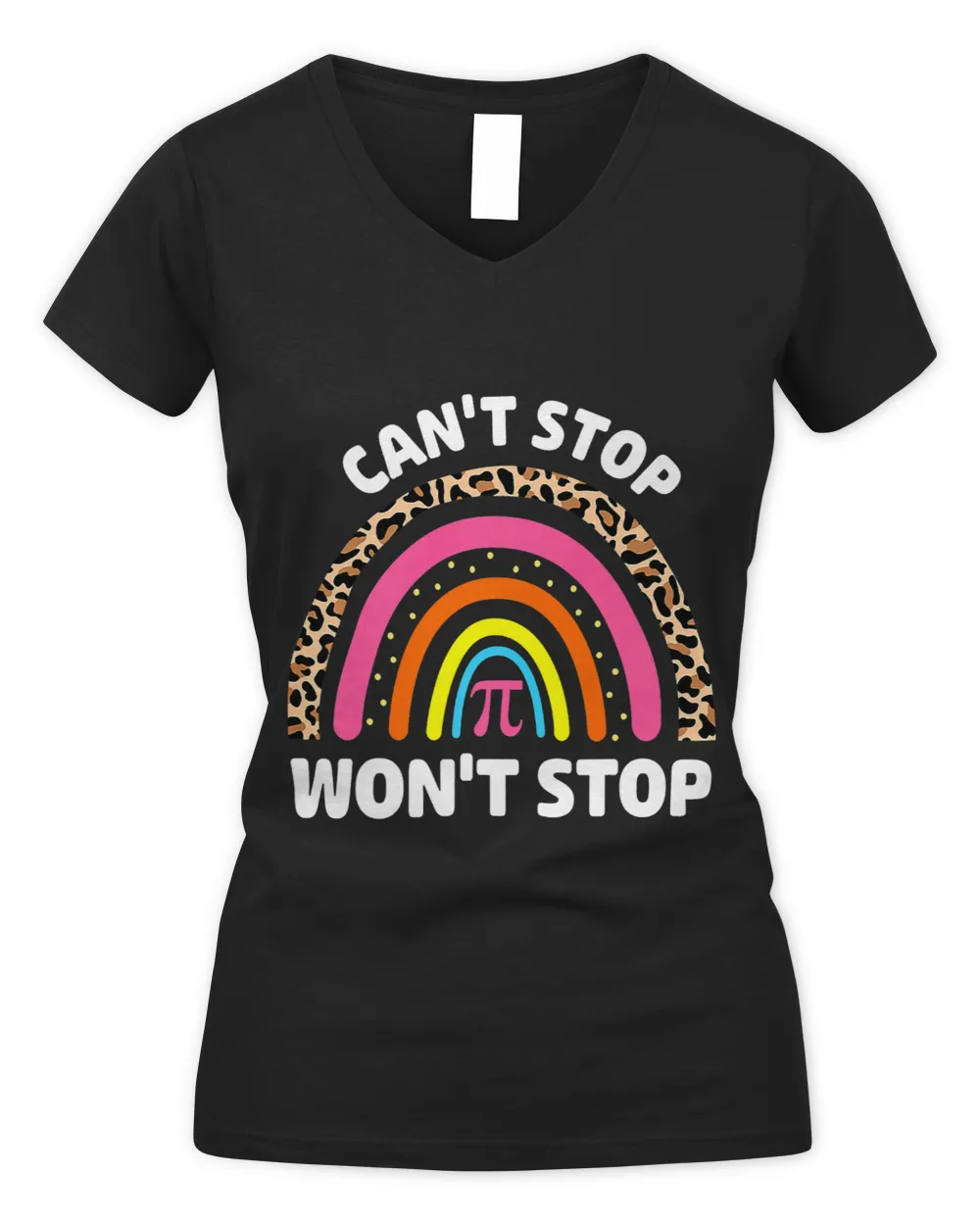 Cant Stop Pi Wont Stop Math Pi Day Teacher Leopard Rainbow