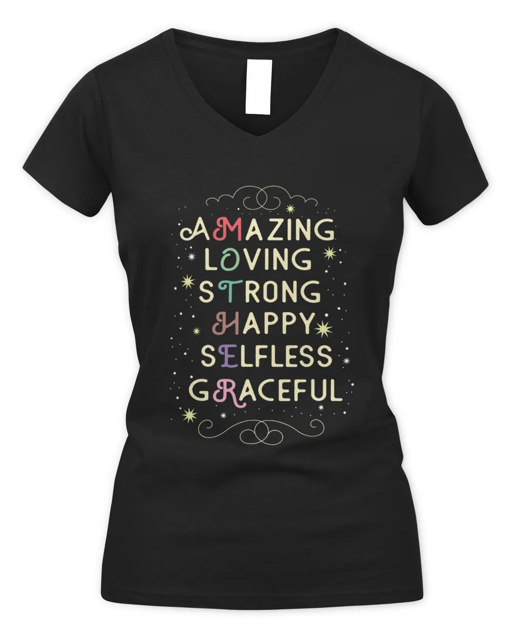 Mother's Day Women's V-Neck T-Shirt black s