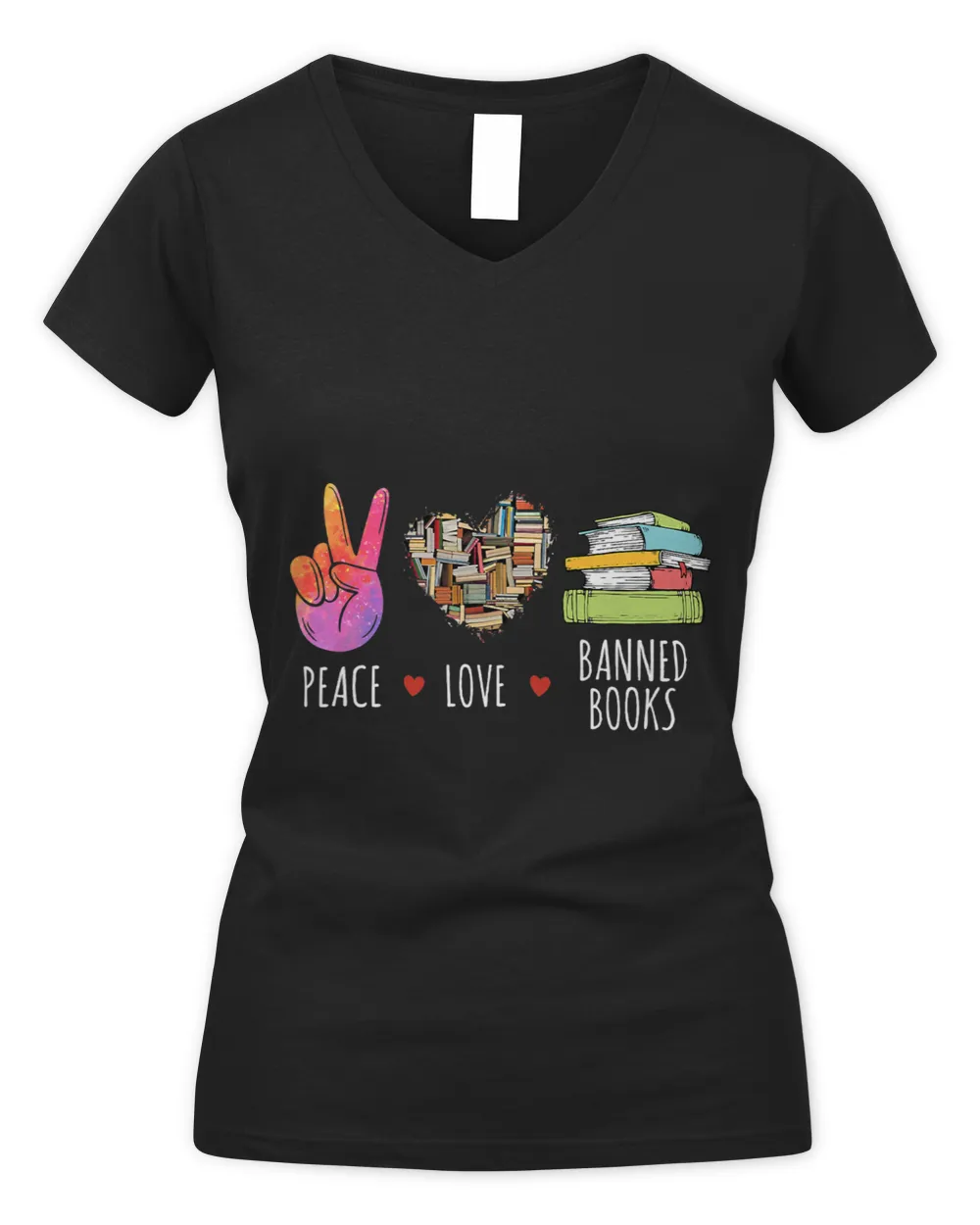 Peace Love Banned Books Lovers Bookworm Readers Women Men 1