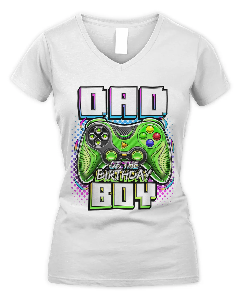Dad of the Birthday Boy Gamers Video Games Fathers Day Party T-Shirt