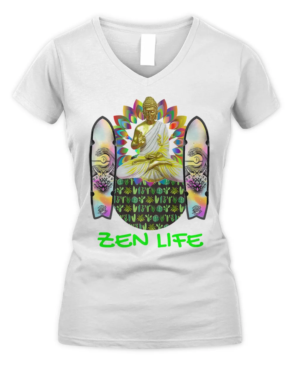 Yoga Zen Life,Yoga Gift Ideas,Surf Theme,Cactus Items T-Shirt