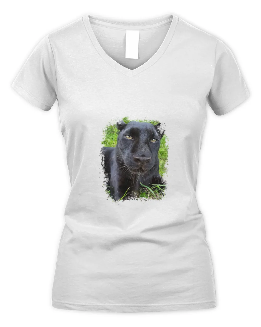 Luna The Panther is So Adorable Women's V-Neck T-Shirt white s
