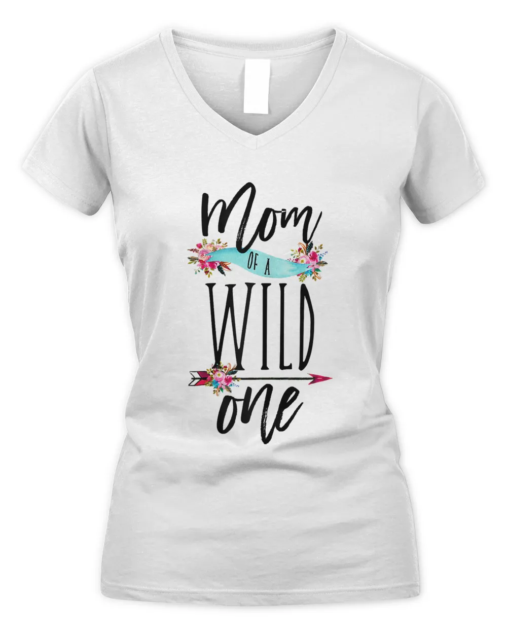 Womens Mom of a Wild One Mommy Party T-Shirt