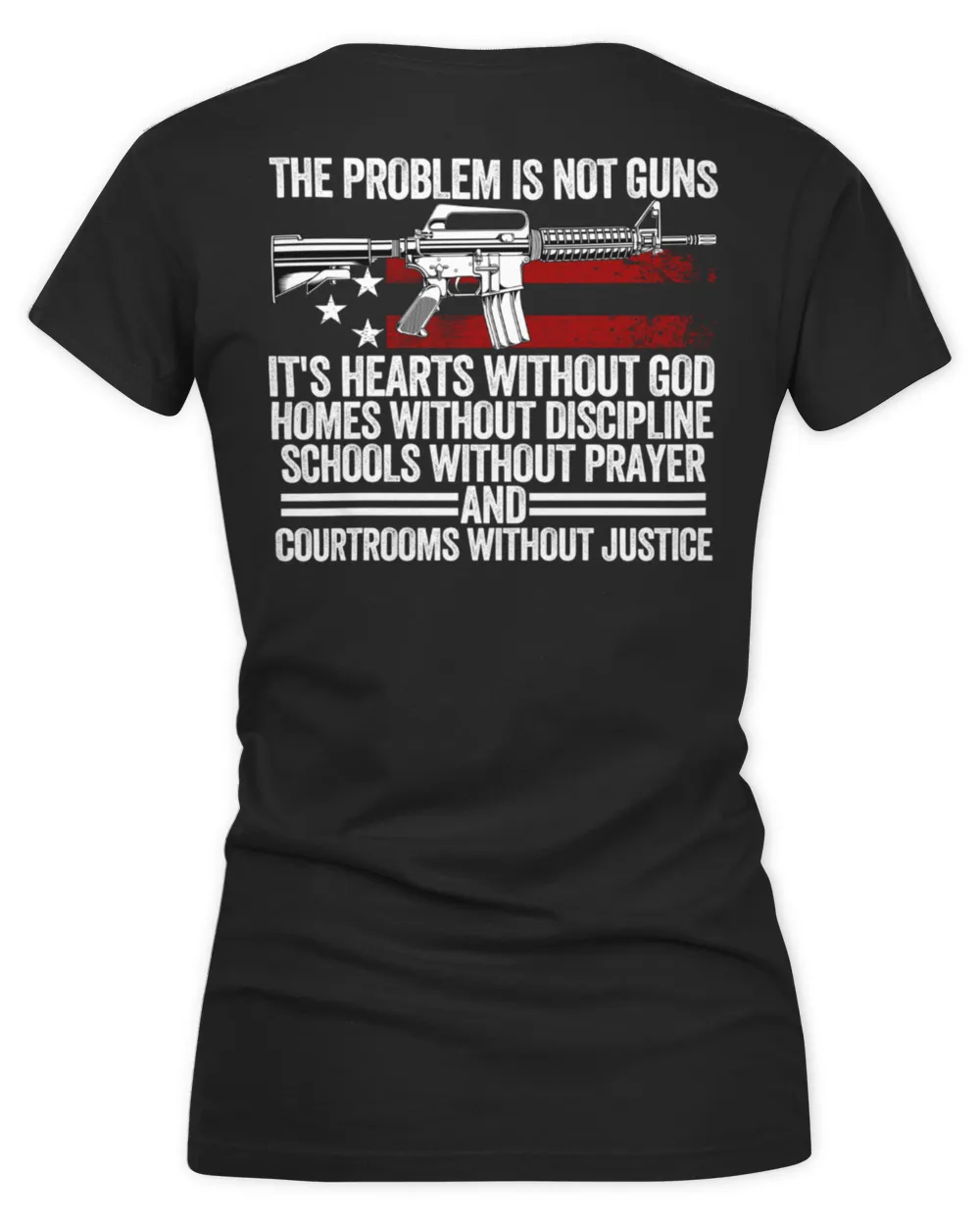 The Problem Is Not Guns Women's V-Neck T-Shirt black s