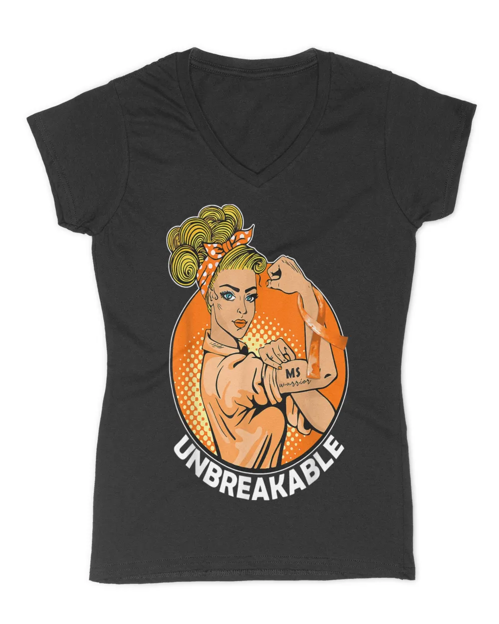 MS Warrior Unbreakable Multiple Sclerosis Awareness T-Shirt