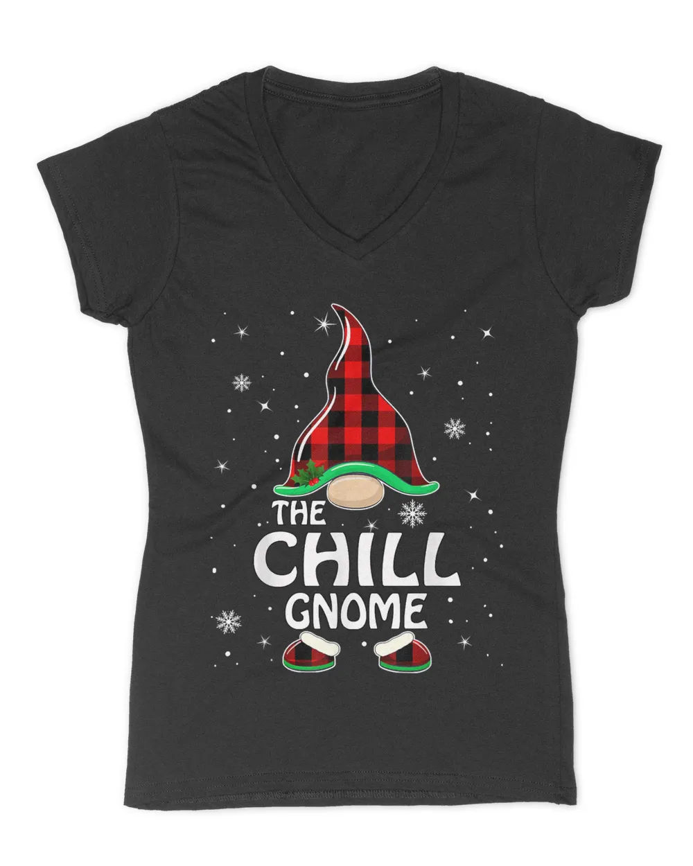 Chill Gnome Buffalo Plaid Matching Family Christmas Pajama