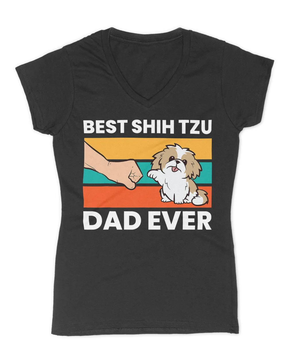 Best Shih Tzu Dad Ever Funny Shih Tzu T-Shirt