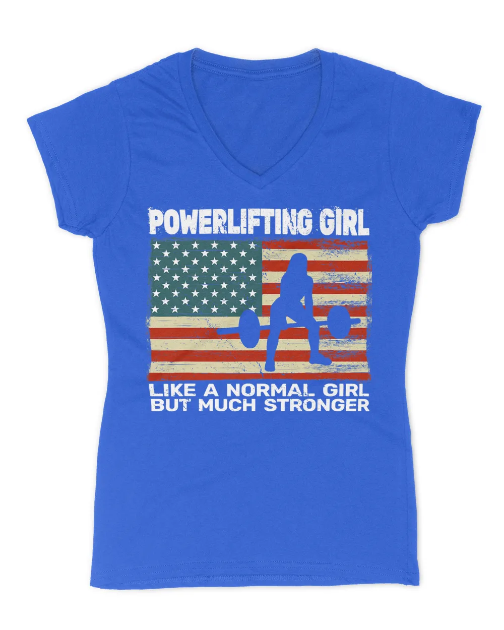 USA gym powerlifter powerlifting weightlifting for women T-Shirt