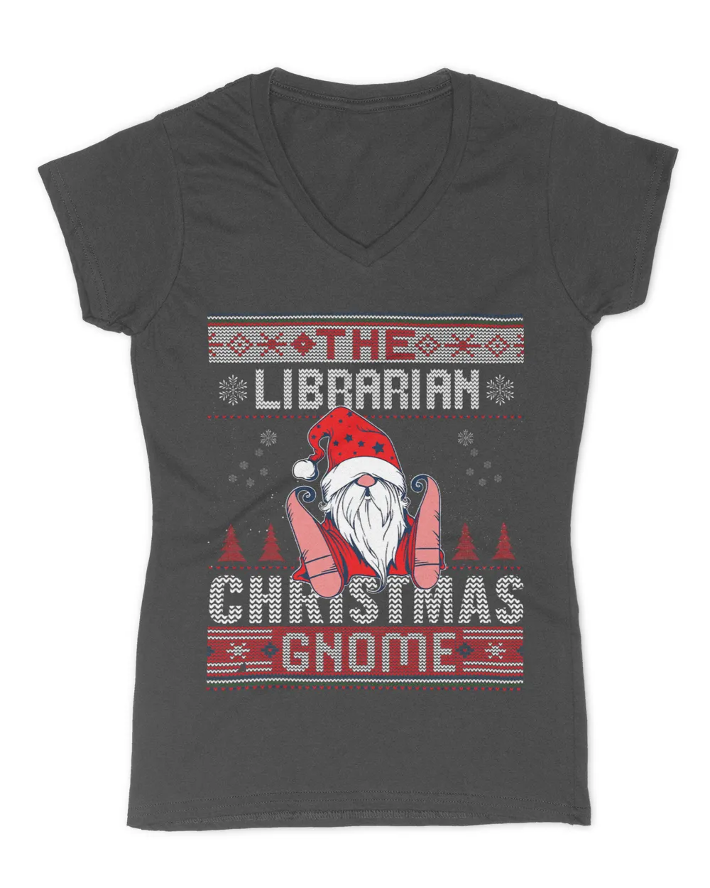 Librarian Matching Group Christmas Gnome Ugly