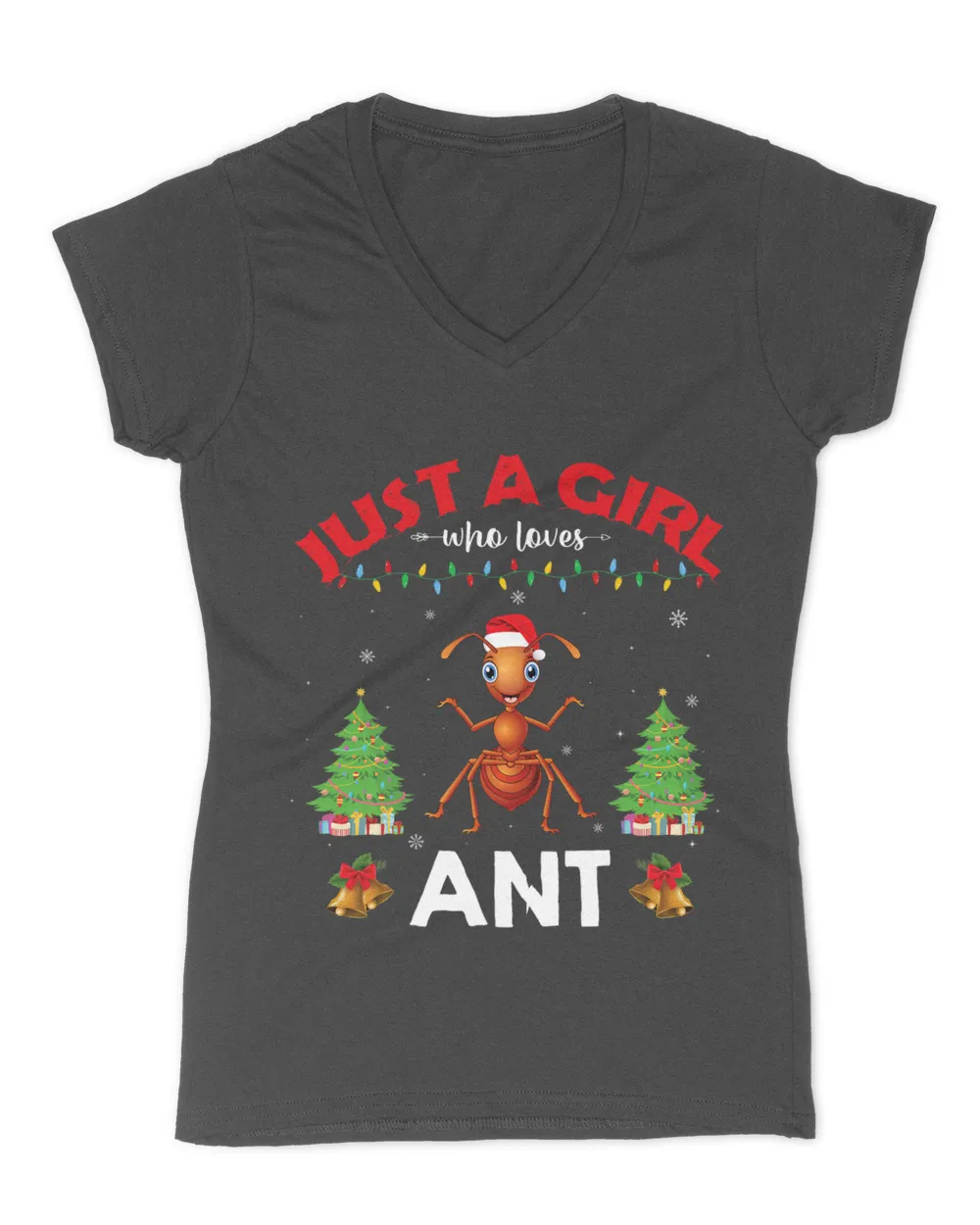 Just A Girl Who Loves Ant Funny Ugly Christmas Sweater