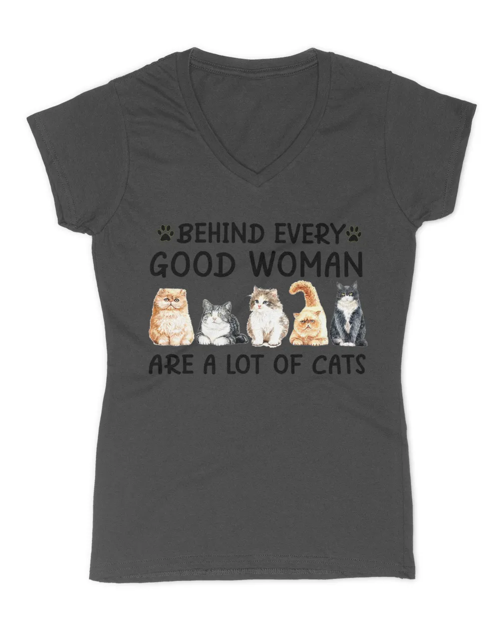 Behind every good woman are a lot of cats