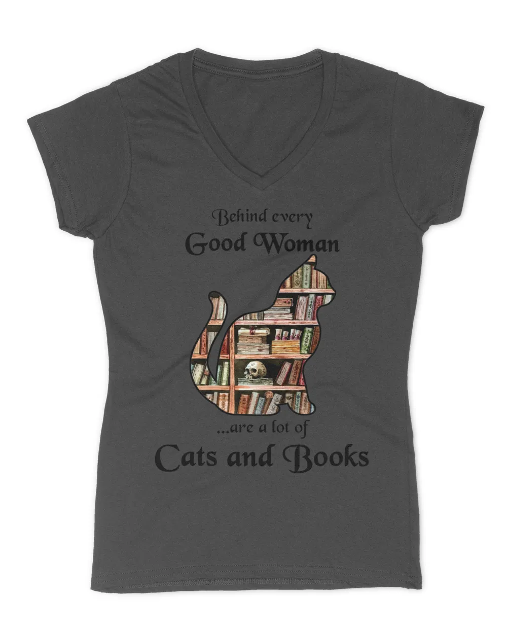 Behind every good woman are a lot of cats and books