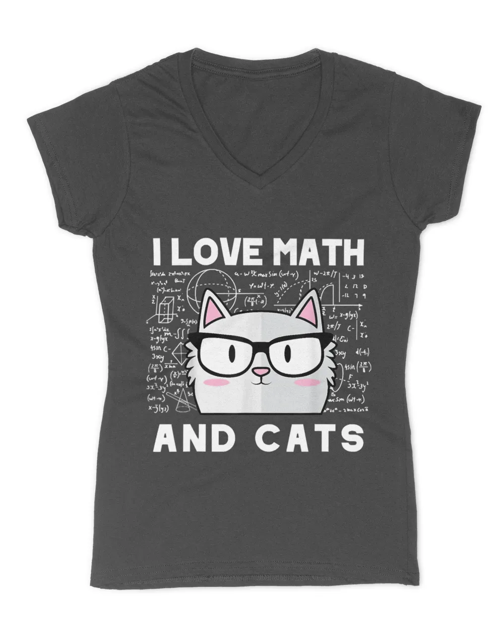 I Love Math And Cats, Funny Mathematics Teacher, Cat Lovers QTCAT140123A9