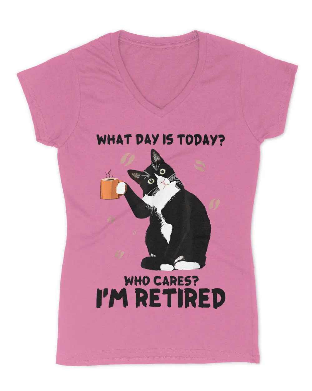 What day is today who cares I'm retired cat lover coffee HOC010523A5