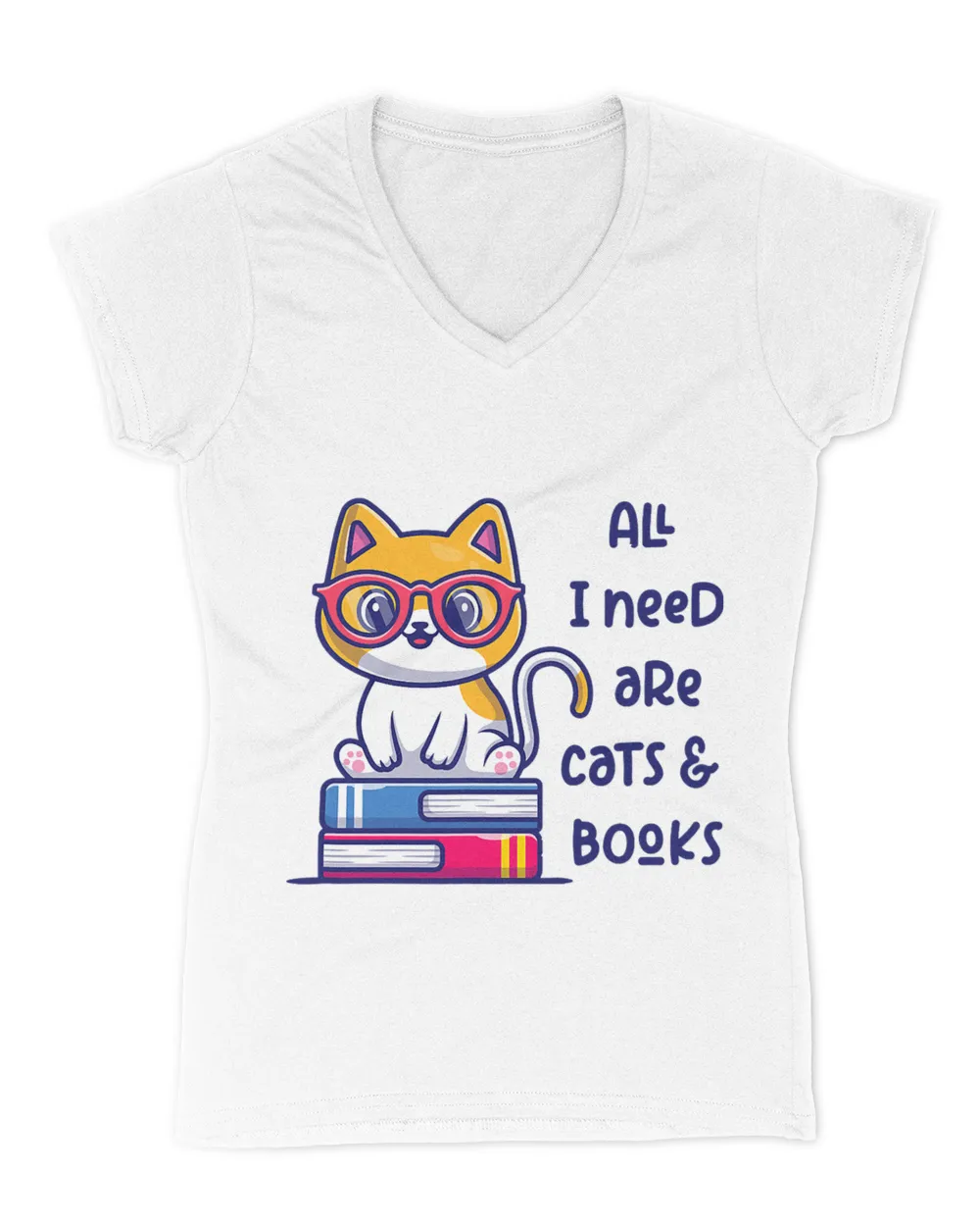 All I Need are Cats and Books Cute Kitten Reading is Fun