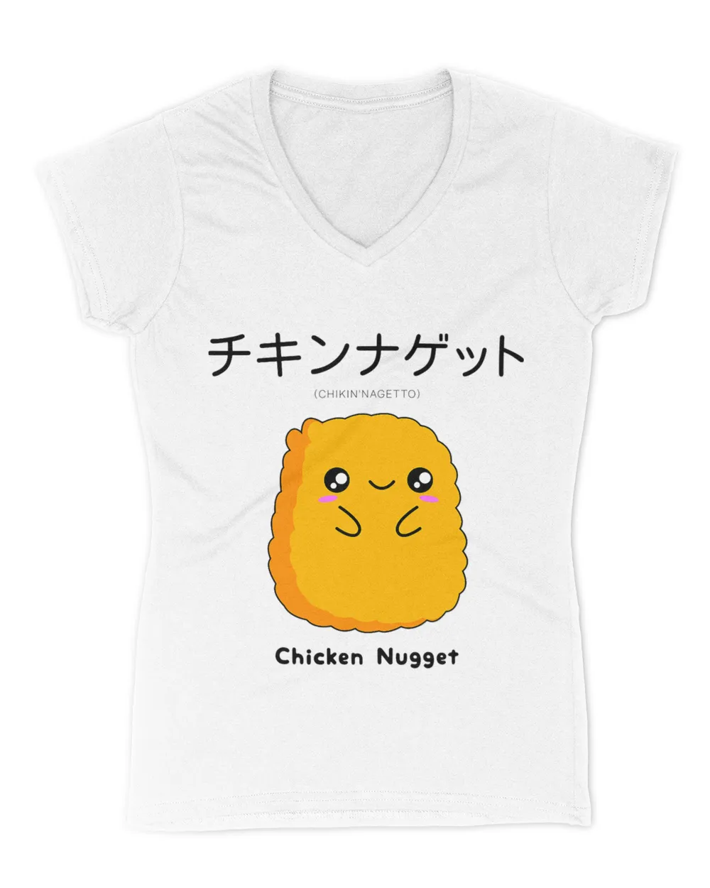 Cute Kawaii Chicken Nugget Anime Japanese T Shirt Girls Boys