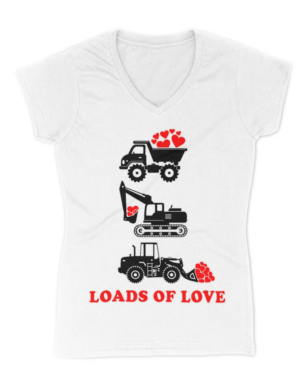 Construction Truck Loads Of Love Valentines Day Kids