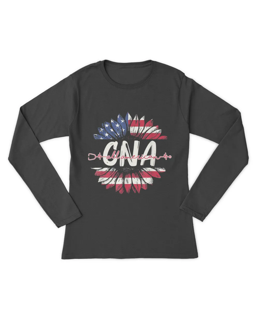 All American CNA Life American Flag Sunflower 4th Of July T-Shirt