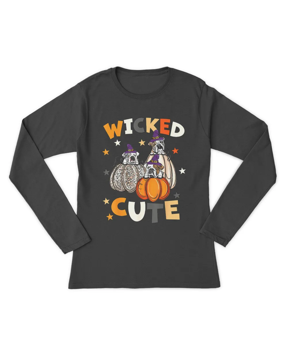 Wicked Cute English Bulldog Pumpkin Retro Halloween 2022 T-Shirt