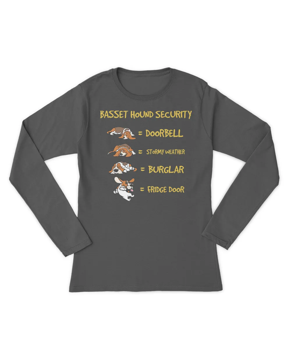Basset Hound Security Gifts Funny Costume For Men Clothing T-Shirt