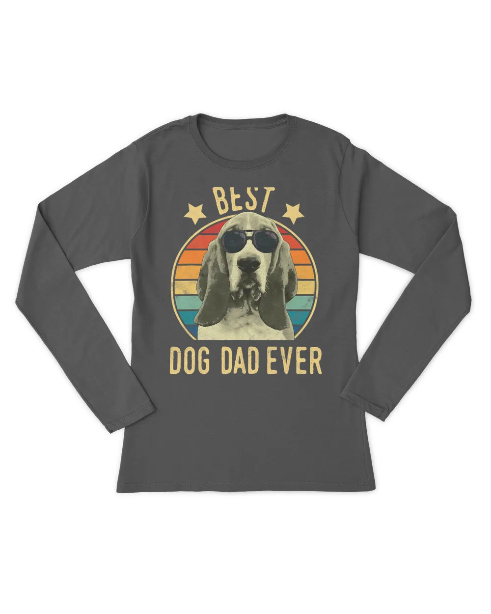 Mens Best Dog Dad Ever Basset Hound Father's Day Gift T-Shirt