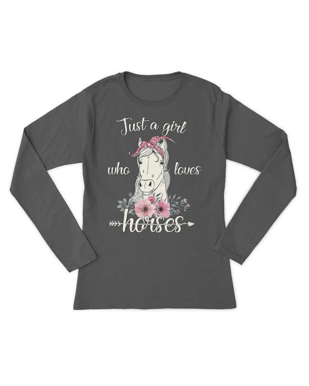 Just A Girl Who Loves Horses Cute Graphic Horse T-Shirt