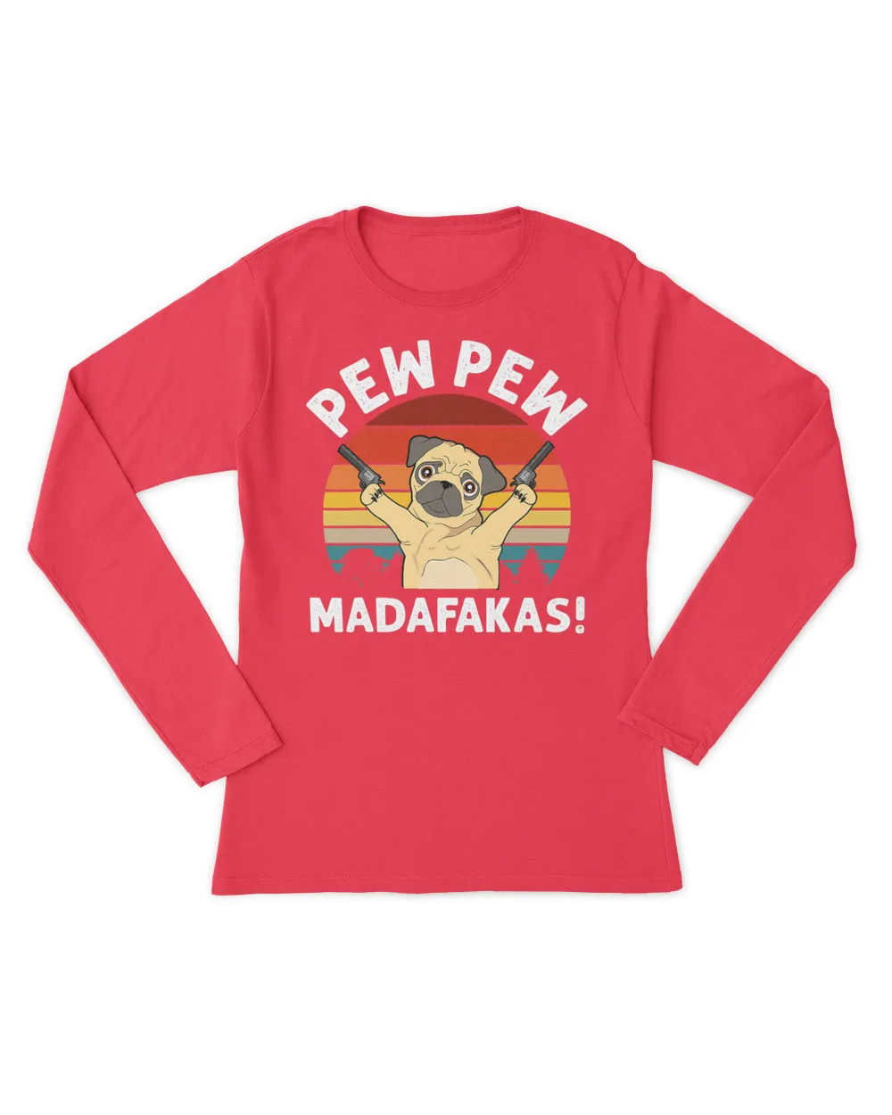 Vintage Retro Pug Pew Pew Madafakas! funny Pug pew pew T-Shirt