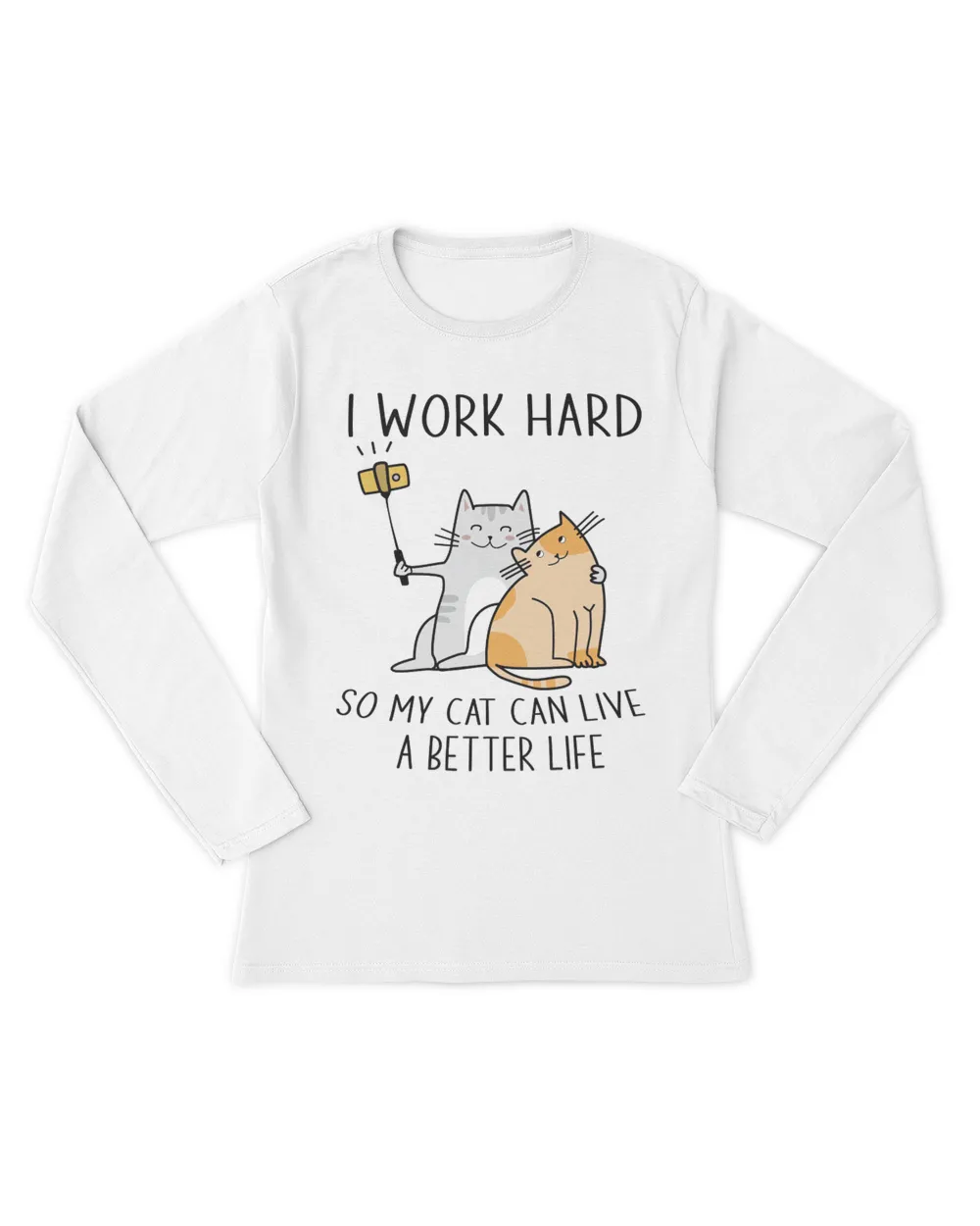 I Work Hard Cat QTCAT021222A11
