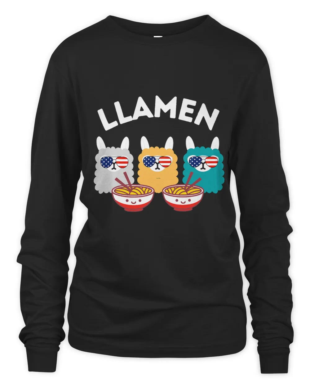 Funny Llama Animal lover 2ramen funny kawaii noodles lovers