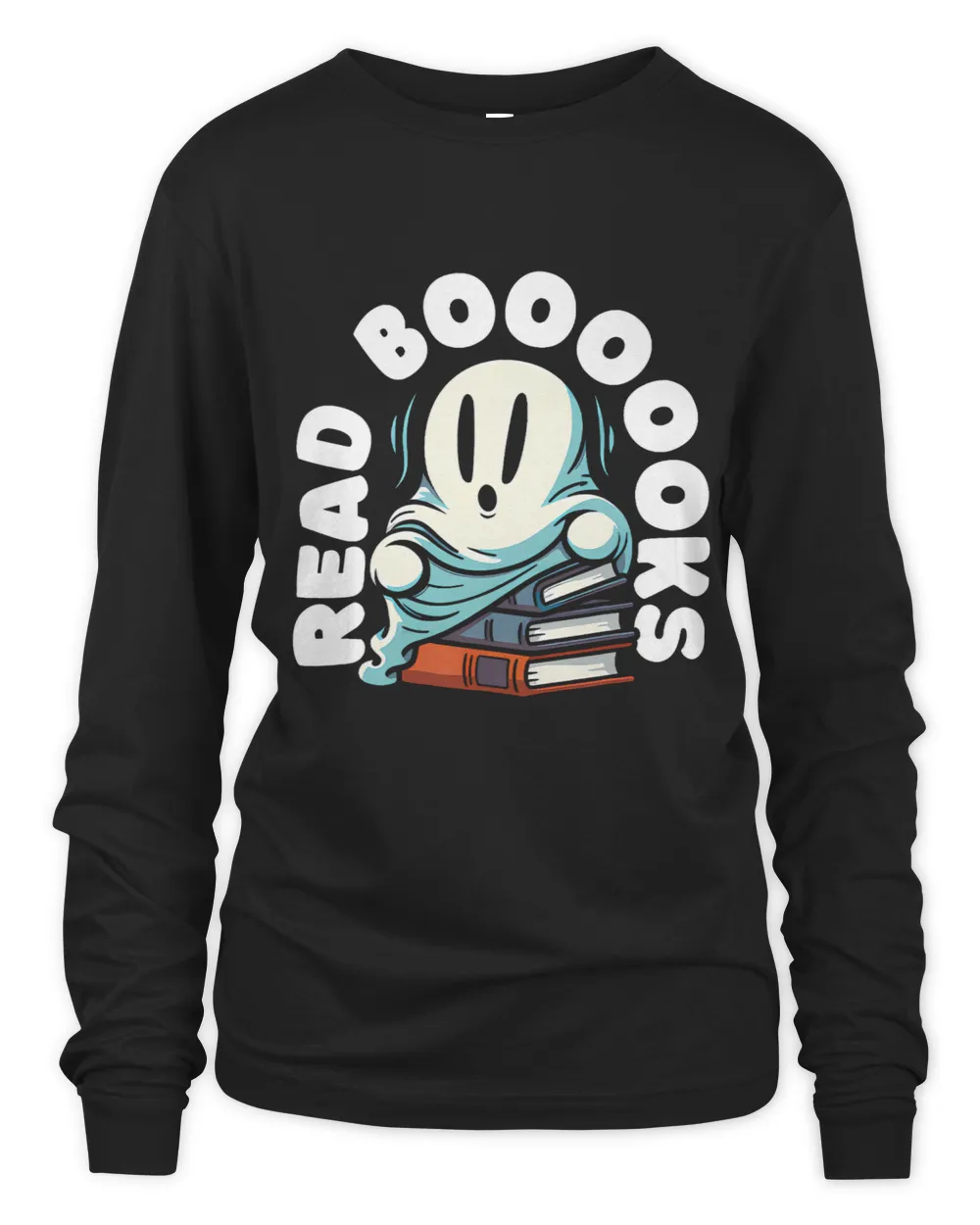 Funny Ghost Reading Books Teacher Halloween Librarian Boooks