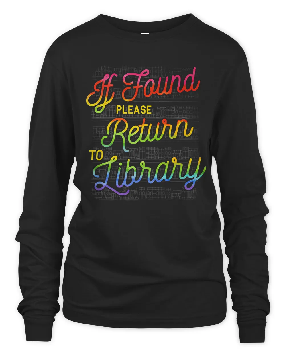 If found please return to library Funny Librarian
