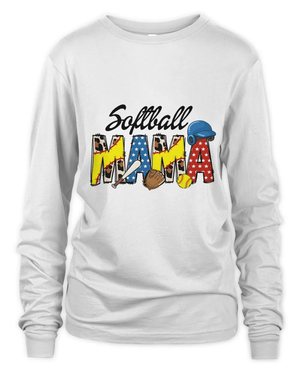 Softball Mama Mom Mothers Day Sports Mom Cheetah Print
