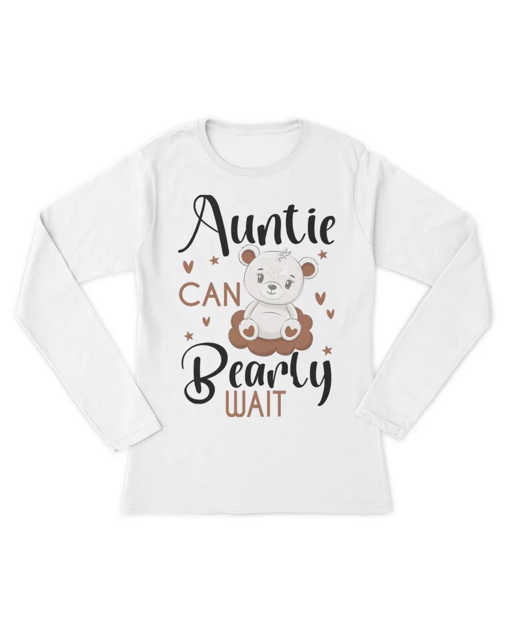 Auntie Can Bearly Wait Baby Shower Bear Design Pregnancy