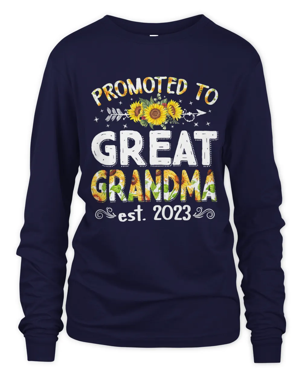 Womens Promoted To Great Grandma Est.Cute Mothers Day
