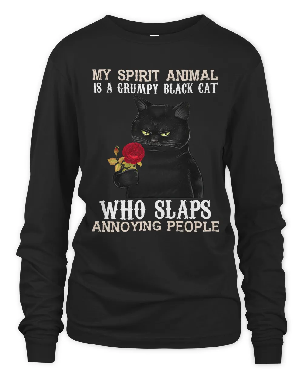 Cat Kitty My Spirit Animal Slaps Anything People Black Cat