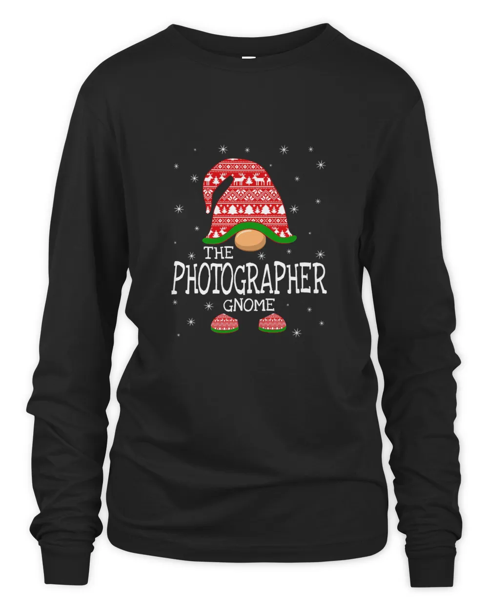 The Photographer Gnome Christmas Matching Family Costumes T-Shirt