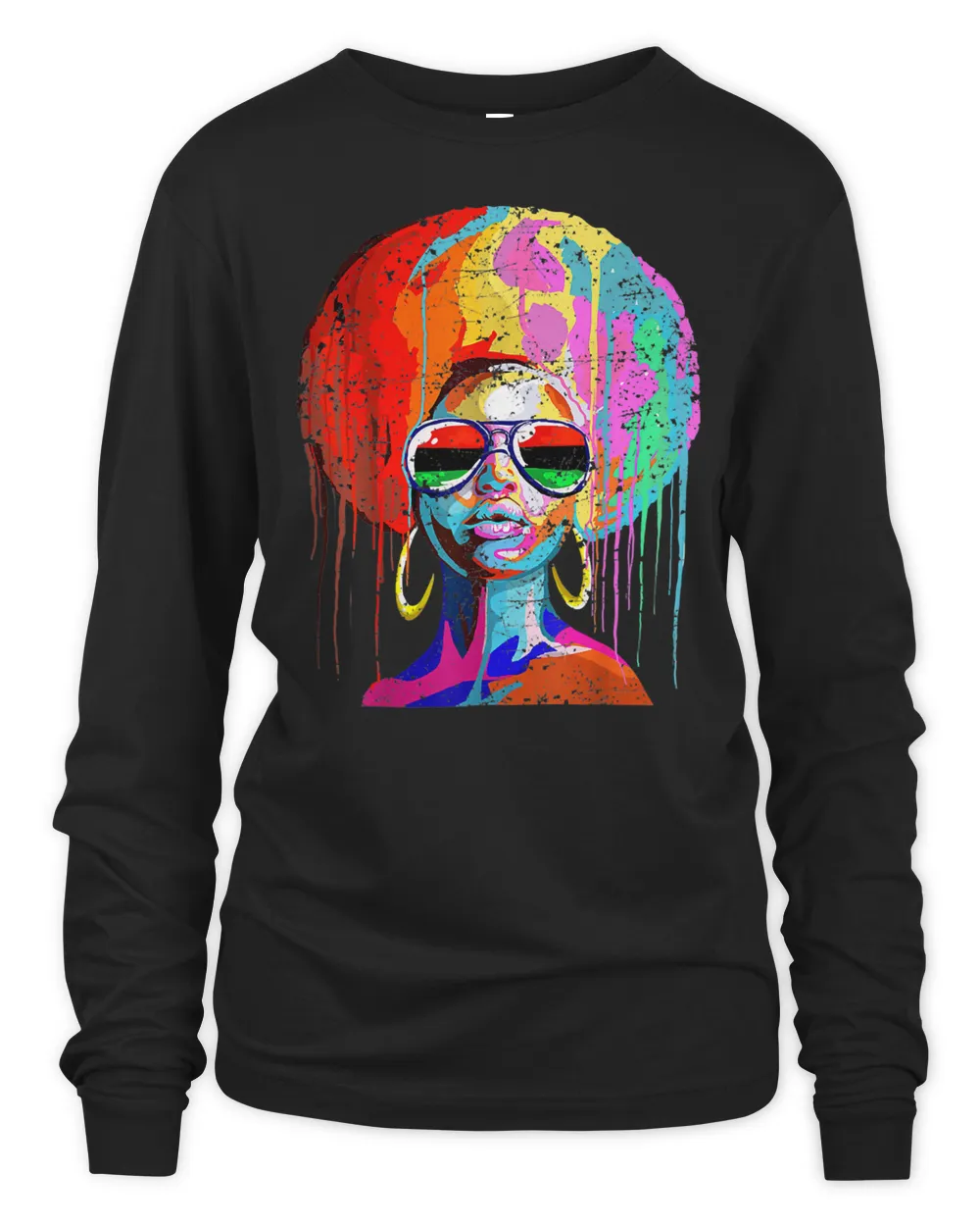 Womens Black Queen Afro Melanin Art Unapologetically Dope T-Shirt