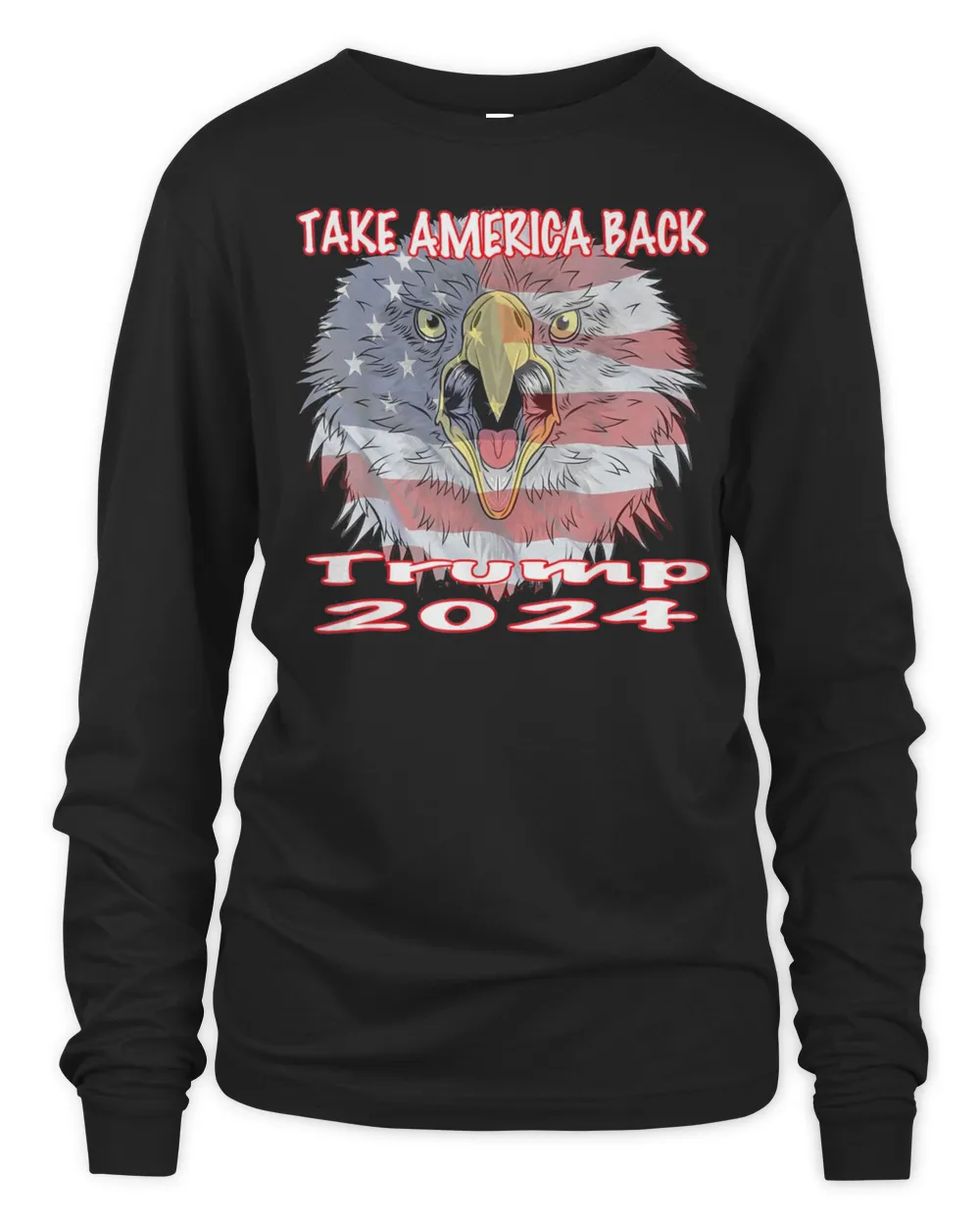 Donald Trump 2024 Take America Back Election Eagle USA Flag Shirt