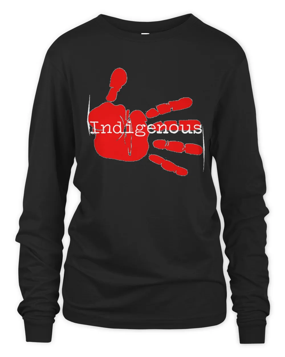 naa-oiv-147 Native American Indigenous-Red Hand