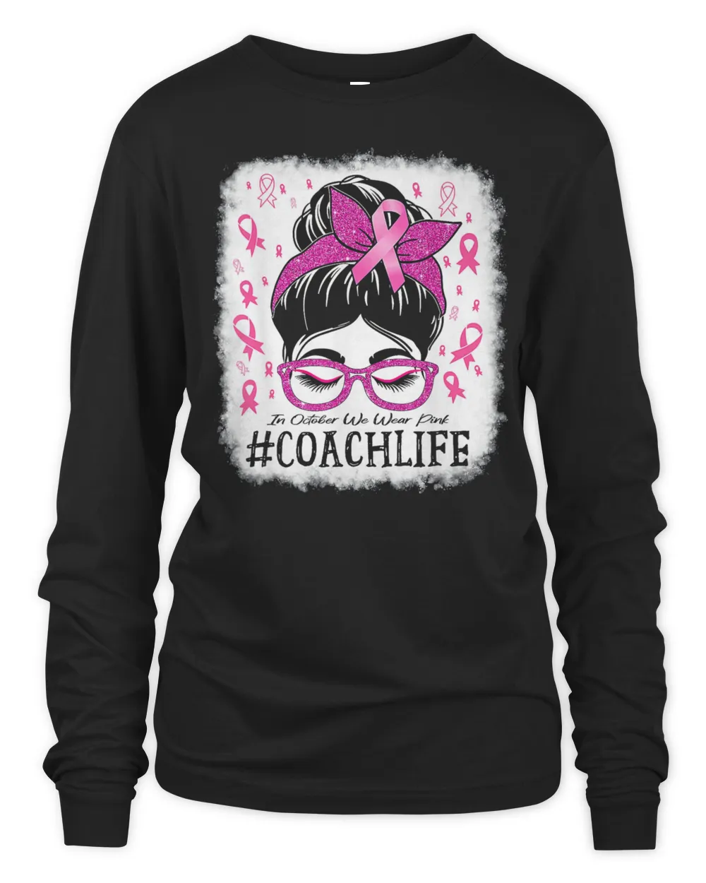 Coach In October We Wear Pink Women Breast Cancer Awareness T-Shirt