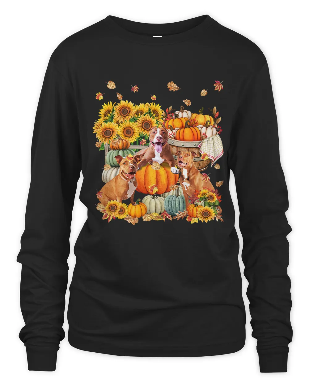 Pitbull Dog Autumn Fall Pumpkin Truck Mappe Thanksgiving257