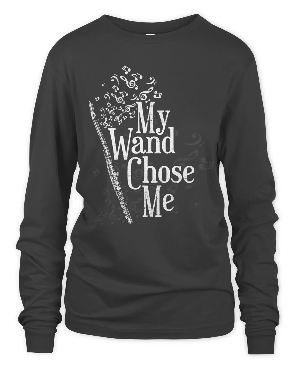My Wand Chose Me Flutist Gifts Music Flute Pullover Hoodie