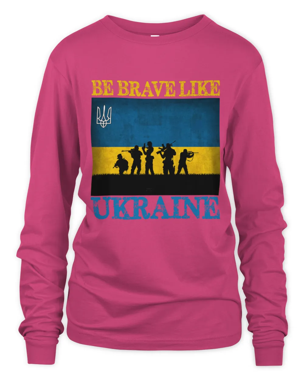 Be Brave Like Ukraine Flag Vintage T-Shirt