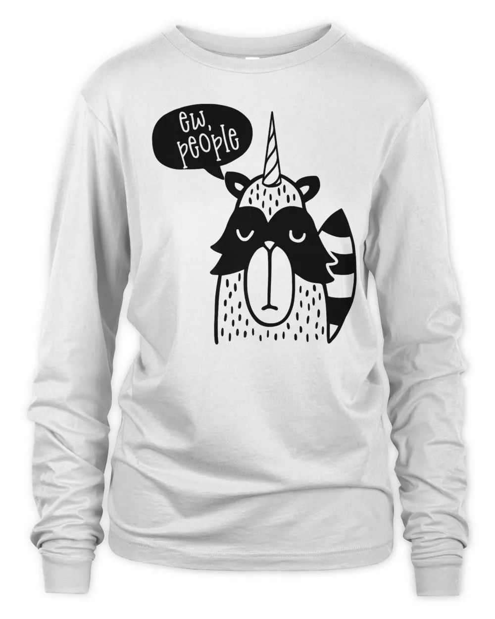 Sad Meme Gift T-Shirt EW, Raccoon Unicorn Premium Funny PEOPLE Introvert T-Shirt